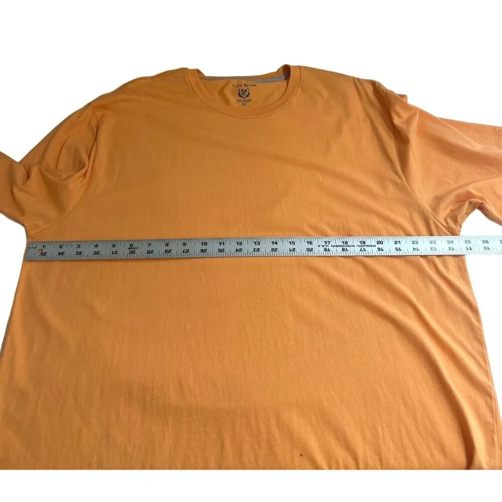 Club Room Men's Orange 100% Cotton Short Sleeve T-Shirt, Size XL